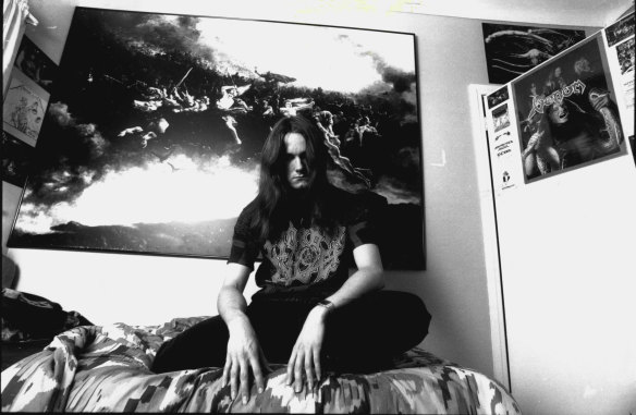 “I like the rough, raw sound of it.” ... death metal fan Mr Michael McMahon, in his bedroom. February 9, 1993.