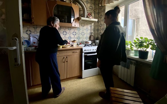 Isabelle Khurshudyan with her Baba Zina in Odessa, Ukraine's third most populous city.