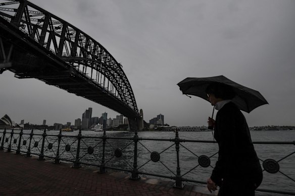 Sydney is set for a day of wind and rain.