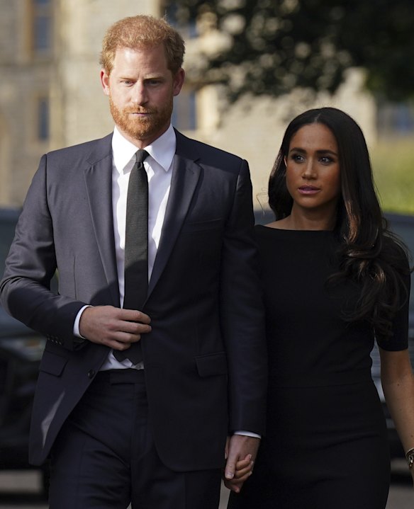 Prince Harry and Meghan, Duchess of Sussex at Windsor Castle. 