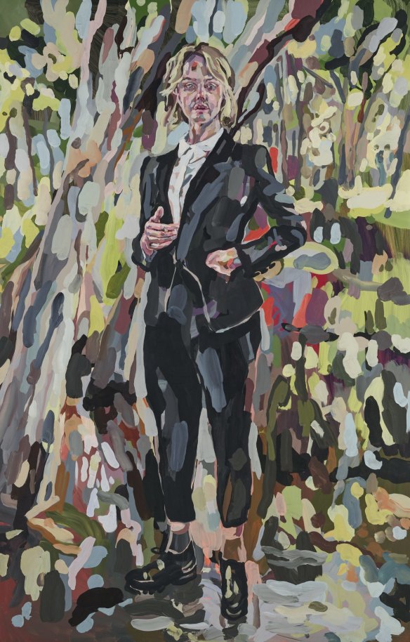 Oliver Watts, 'Dorian Gray (Eryn Jean Norvill)'. Acrylic on canvas, 213.5 x 137.5 cm. © the artist. Sitter: Eryn Jean Norvill.
