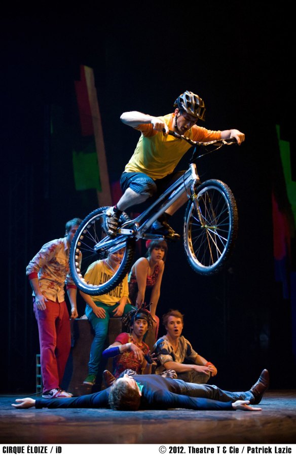 Trial rider Thibault Philippe in Cirque Eloize's iD.