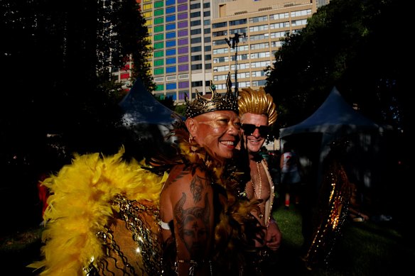 Participants in the 45th Sydney Gay and Lesbian Mardi Gras.