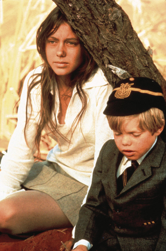 Jenny Agutter and Lucien John Roeg in the 1971 movie Walkabout.