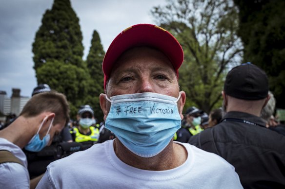 Police clash with protesters at the Shrine.