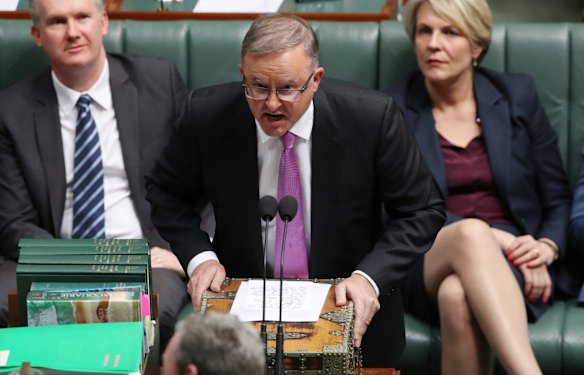 Anthony Albanese during question time at Parliament House in Canberra on Wednesday 25 October 2017. Fedpol.
