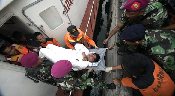 Immigrant survivor at Merak Port.