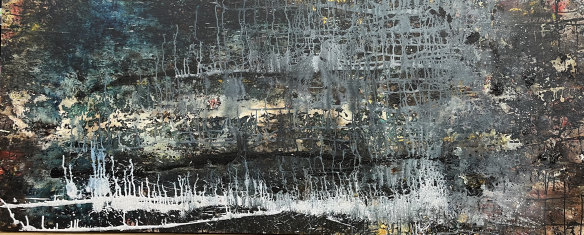 Winmar’s painting ‘Anzac Cove – Bombardment’ is a finalist in this year’s Gallipoli Art Prize.