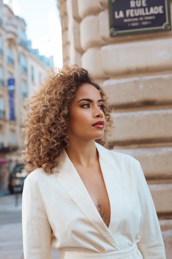Fowler in Paris last month for L’Oréal Paris, wearing COS.