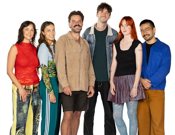 Race Around the World’s new contestants (from left) Lucinda, Mikaela, Jayden, Elliot, Kate and William. 