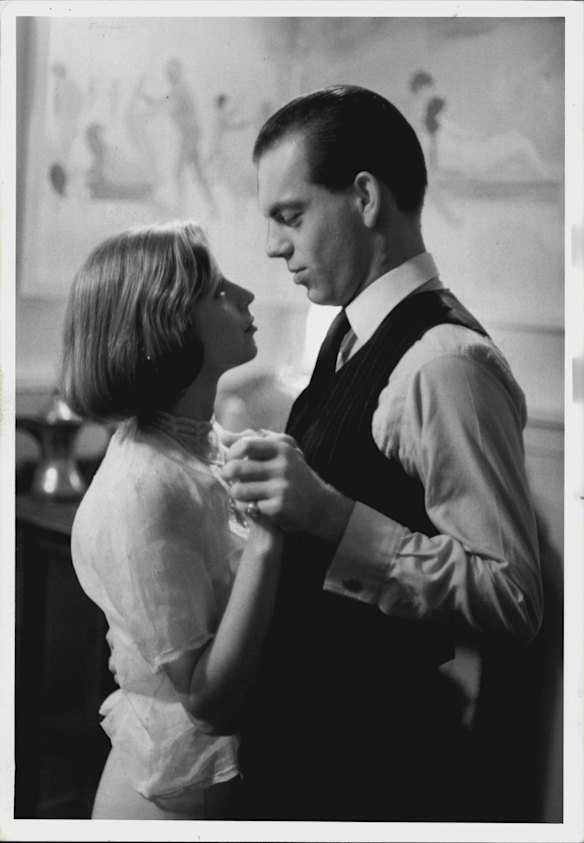 Mitchell and Weaving in the 1984 miniseries Bodyline. It was the first time they played partners on screen. 