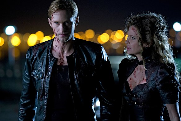 <i>True Blood</i>, starring Alexander Skarsgard and Kristin Bauer, mixes satire, melodrama and horror. The show is now in its sixth season.