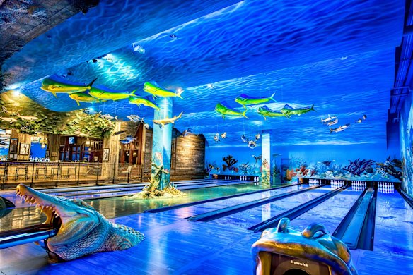 The bowling alley at Uncle Buck's.