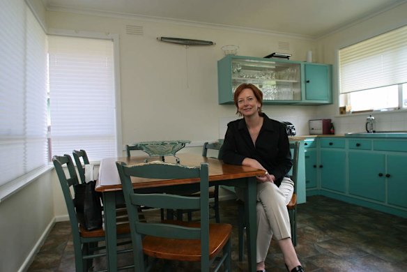 Julia Gillard at home in Altona, 2005.