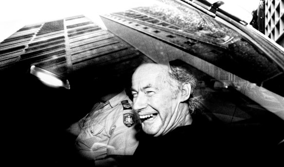 Ivan Milat having a good laugh leaving the supreme court after his appeal in 1997. 