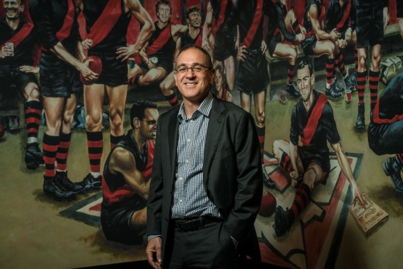 Approached: Essendon CEO Craig Vozzo is dealing with a group of club members calling for greater acknowledgment of the alleged harm the club’s poker machine licences have caused.