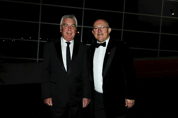 Meninga Medal presentation night at the AIS Arena in Canberra. Terry Weber and John Mackay.