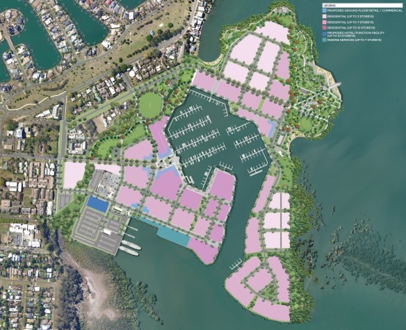 The previous Toondah Harbour plan.