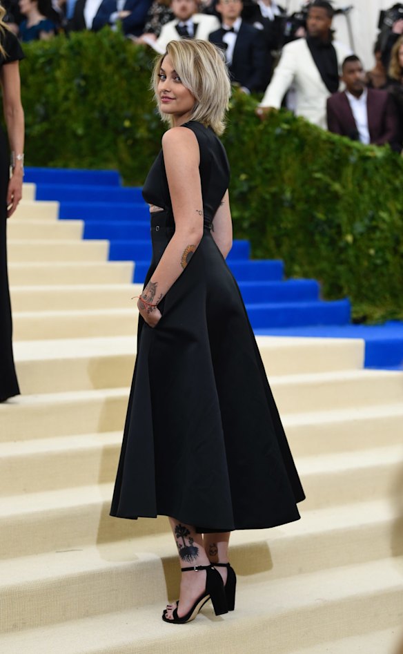 Paris Jackson attends The Metropolitan Museum of Art's Costume Institute benefit gala celebrating the opening of the Rei Kawakubo/Comme des Garcons: Art of the In-Between exhibition on Monday, May 1, 2017, in New York.