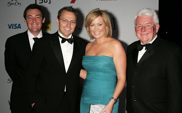 Seven news team (left to right) Mike Amor, Chris Reason, Samantha Armytage and Dr John D'Arcy attend Channel Seven's TV Turns 50, The Event That Stopped a Nation, at Star City  in Sydney in 2006.