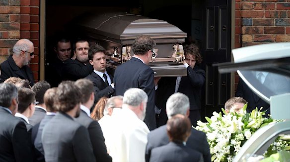 Funeral of Chris Lane at Saint Thereses Parish Church in Essendon