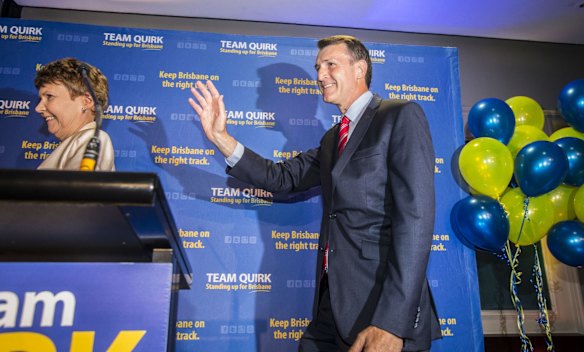 Lord Mayor Graham Quirk thanks supporters.