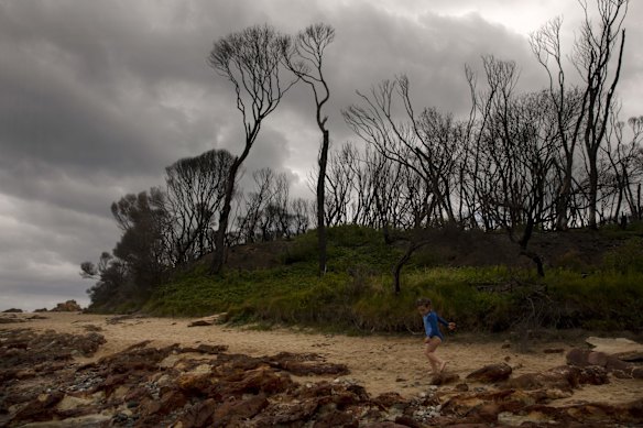 A young girl plays at the popular family spot Betka Beach. 