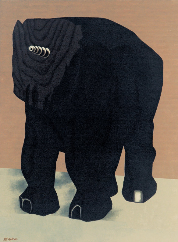 Jeffrey Bren, Blind Elephant (1970). Oil on canvas, 122.2 x 90.2 cm, TarraWarra Museum of Art collection. Gift of Eva Besen and Marc Besen AO, 2003.
