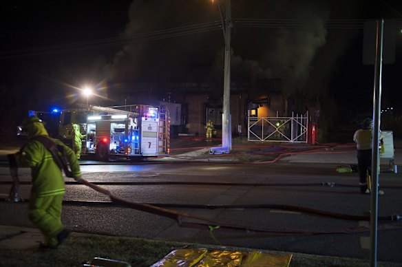 Fire in building on Sheppard Street Hume.