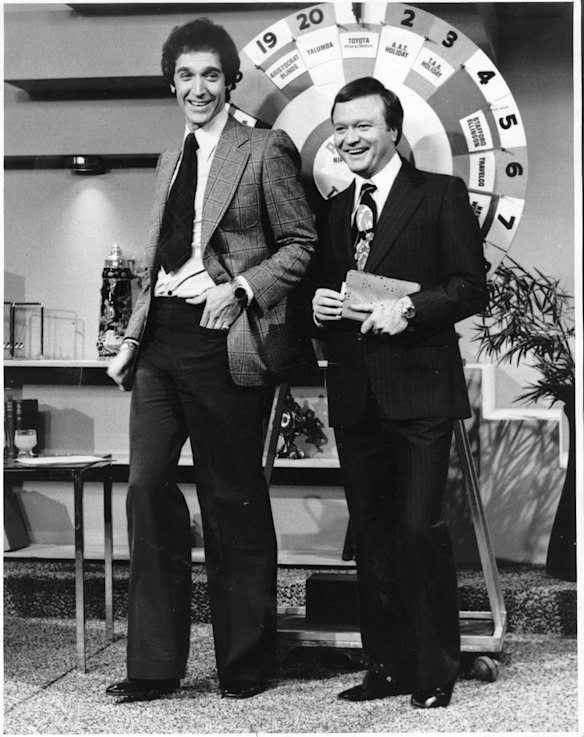 Don Lane and Bert Newton on the Don Lane Show.