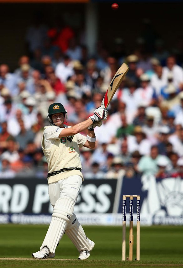 Steve Smith of Australia bats during day two of the 1st Investec Ashes Test match between England and Australia at Trent Bridge Cricket Ground.