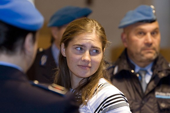 Amanda Knox in court, November 2009.