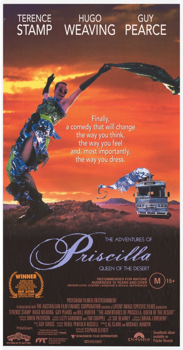 Australian daybill poster for The Adventures of Priscilla, Queen of the Desert.