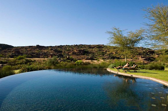 One of Bushmans Kloof's swimming pools.
