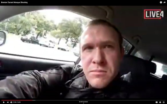 A still taken from a video confirmed by New Zealand Police shows this man in a car with guns before he entered a mosque in Christchurch and began shooting.
March 15, 2019.