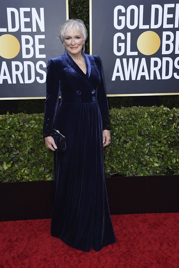 Glenn Close arrives at the 77th annual Golden Globe Awards.