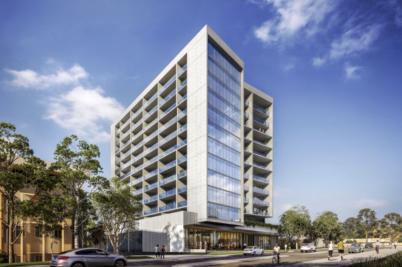 An artist's impression of the proposed Belconnen apartment complex.