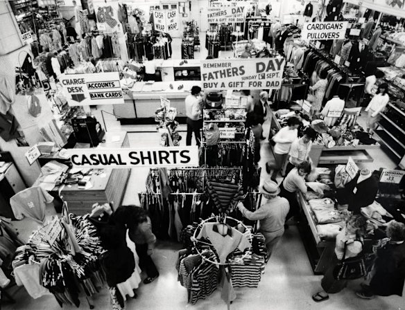 A Fairfax Archive pic of the interior of Gowing Brothers Store, George Street, Sydney in 1890.