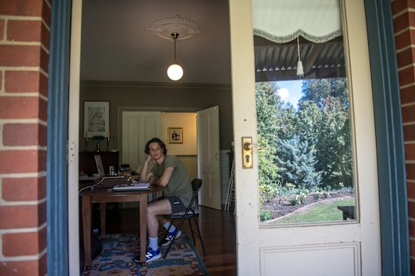 Matthew Thomas is in self isolation after returning from Los Angeles last week. He lives at one end of his parents house, separated from the rest of his family by two plastic sheet dividers.