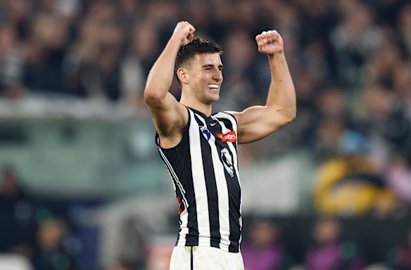 Big fortnight ahead: Nick Daicos and his Collingwood teammates have a tough run home to the finals.
