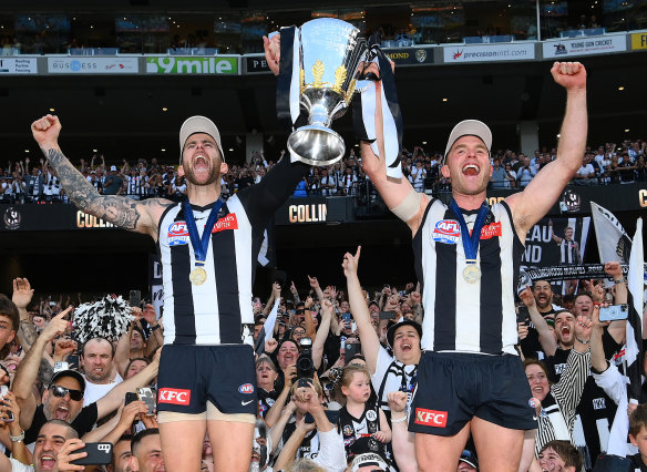 Back to back: The Magpies have few holes heading into a new season where they eye successive flags.
