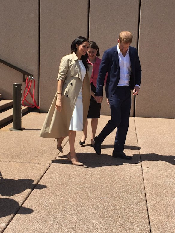 The Duke and Duchess of Sussex, Prince Harry and Meghan Markle, at the Sydney Opera House.