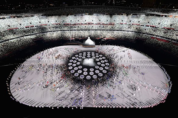 A general view during the Opening Ceremony of the Tokyo 2020 Olympic Games.