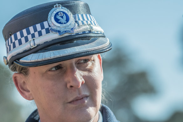 Inspector Alison Brennan, who says police believe each of the cars involved in the head-on crash were carrying four people.
