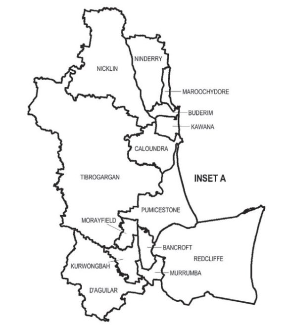 Sunshine Coast and Redcliffe electorates.