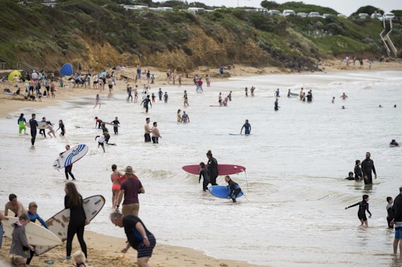 Torquay Surf Beach on Saturday.
