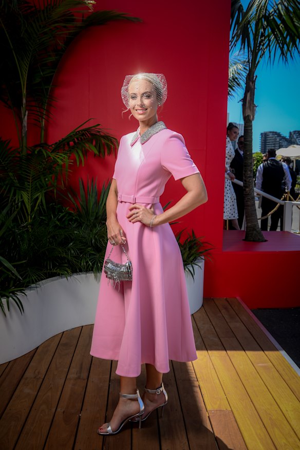 Sylvia Jeffreys in Rebecca Vallance on Oaks Day.