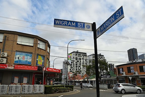 Shops and businesses on Marion street in Harris Park. 