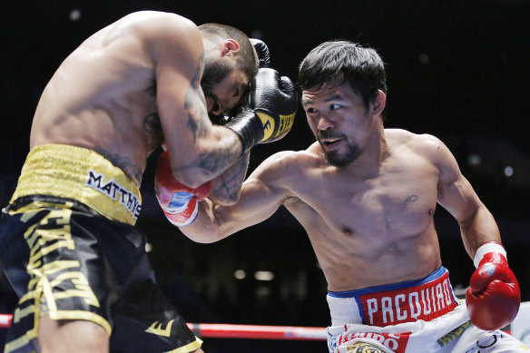 Back in form: Manny Pacquiao scored his first knockout victory in nearly a decade.