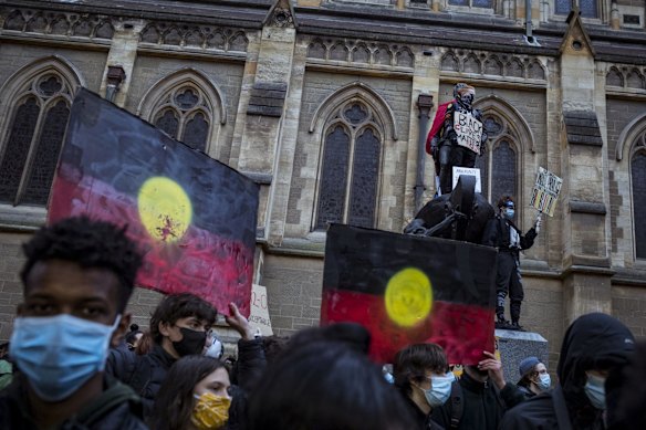 Thousands marched the streets of Melbourne.
